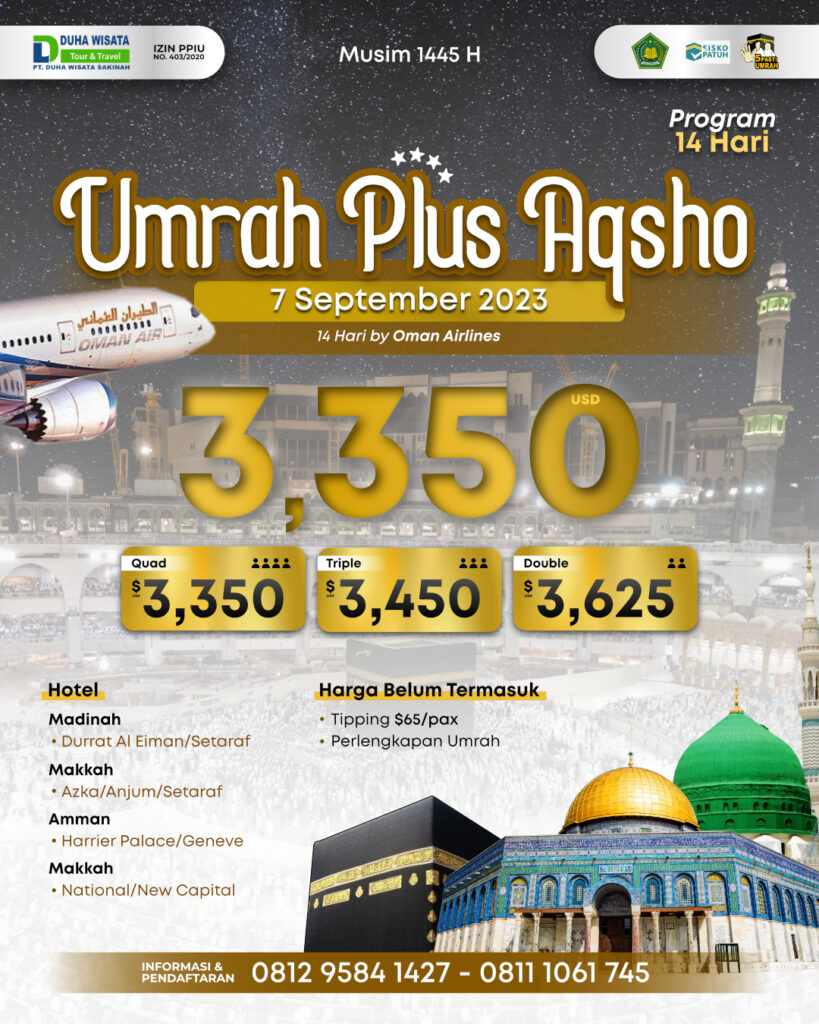Umrah Plus Aqsha - 14 Hari