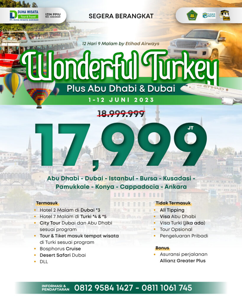 Wonderful Turkey plus Dubai - Juni 2023