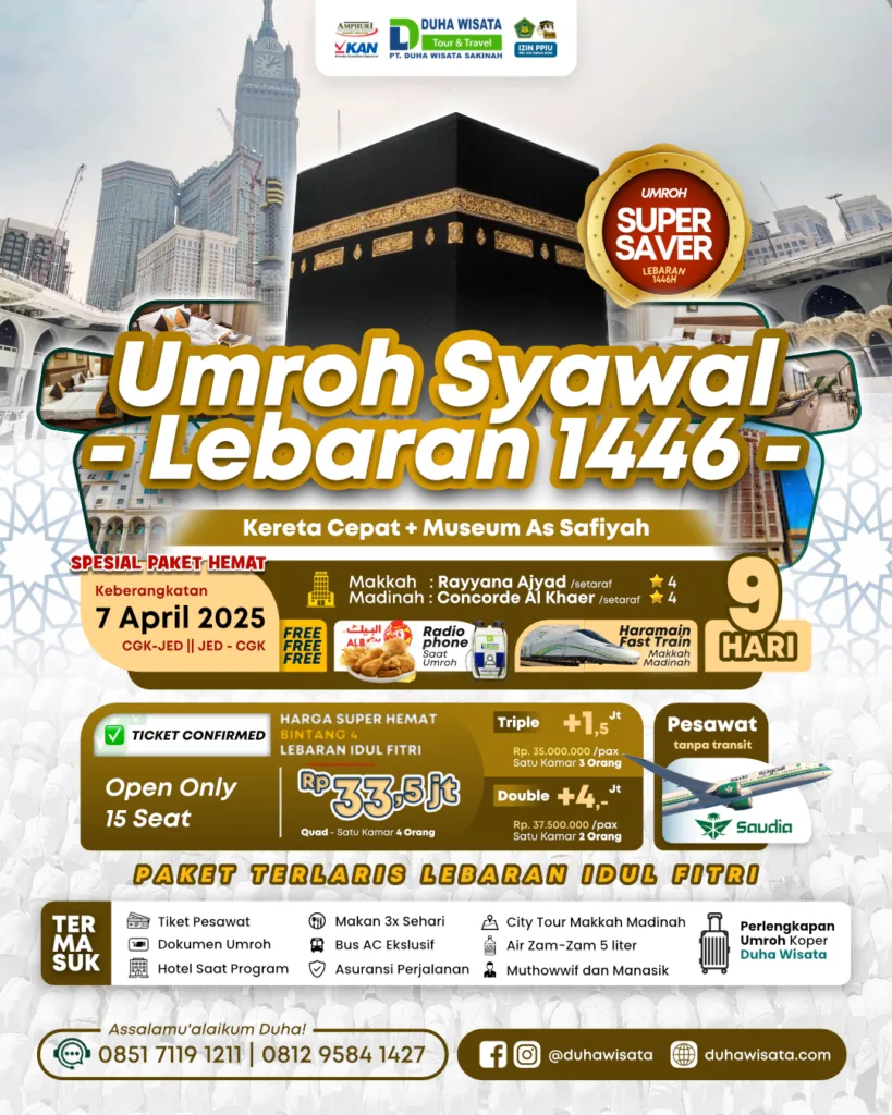 Umroh Lebaran Syawal - April | Umroh Lebaran 2025 | Umroh April | Promo Umroh Lebaran